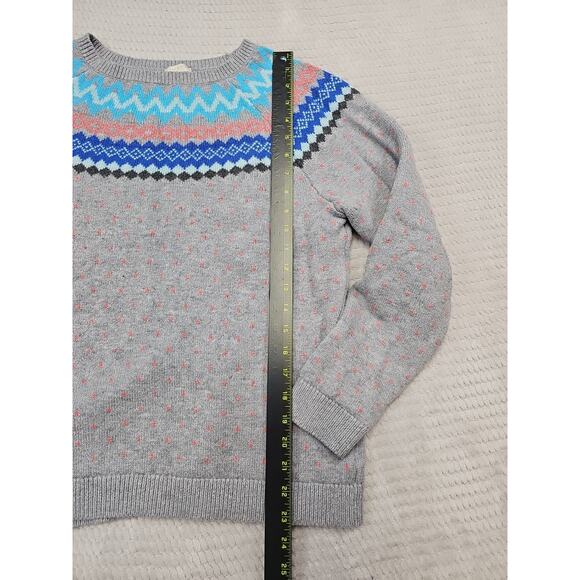 Talbots Sweater Womens Large Fair Isle Pullover Crew Neck - Picture 2 of 7